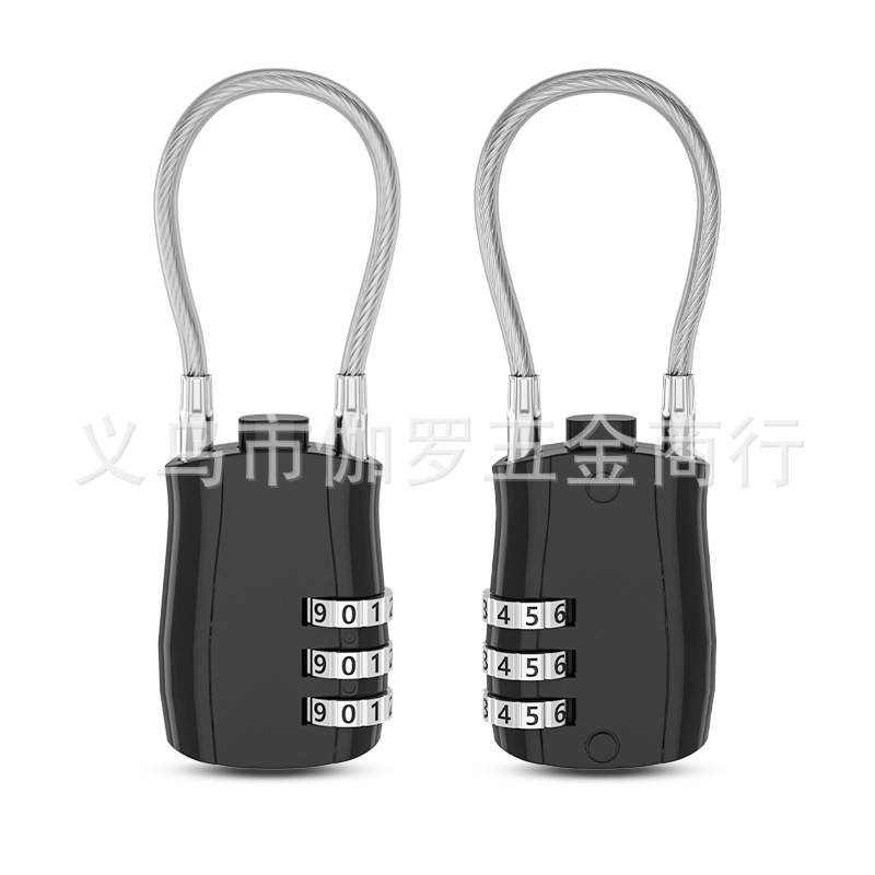 TSA-527 механична ключалка за багаж, цинкова сплав, 5 мм халка, модерен минималистичен стил