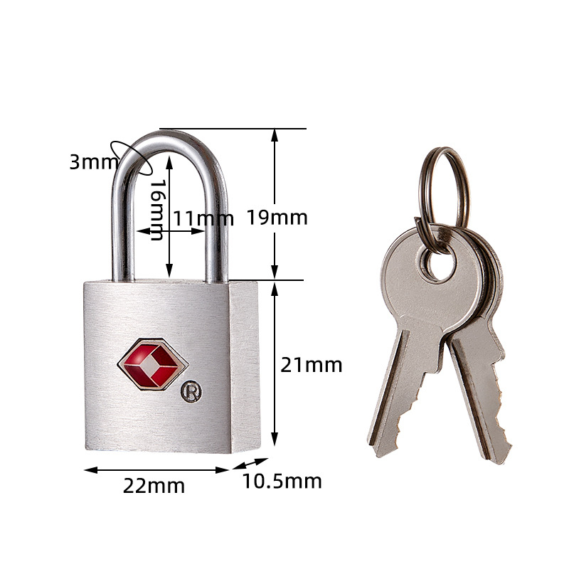 Plum Lock TSA20 sigurnosni bravu od aluminijske legure za prtljagu, ruksake, ormariće, ladice, teretanu i putovanja