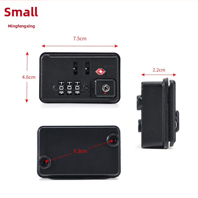 Bagāžas atslēga ar paroli MF561, plastmasas konstrukcija, kofera rāvējslēdzēja slēdzene