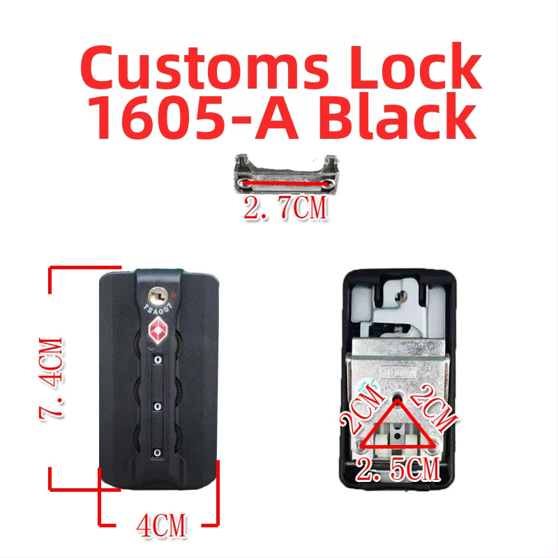 TSA007 bagāžas aizslēgs ar paroļu mehānismu, ABS materiāls, piemērots koferu remontam