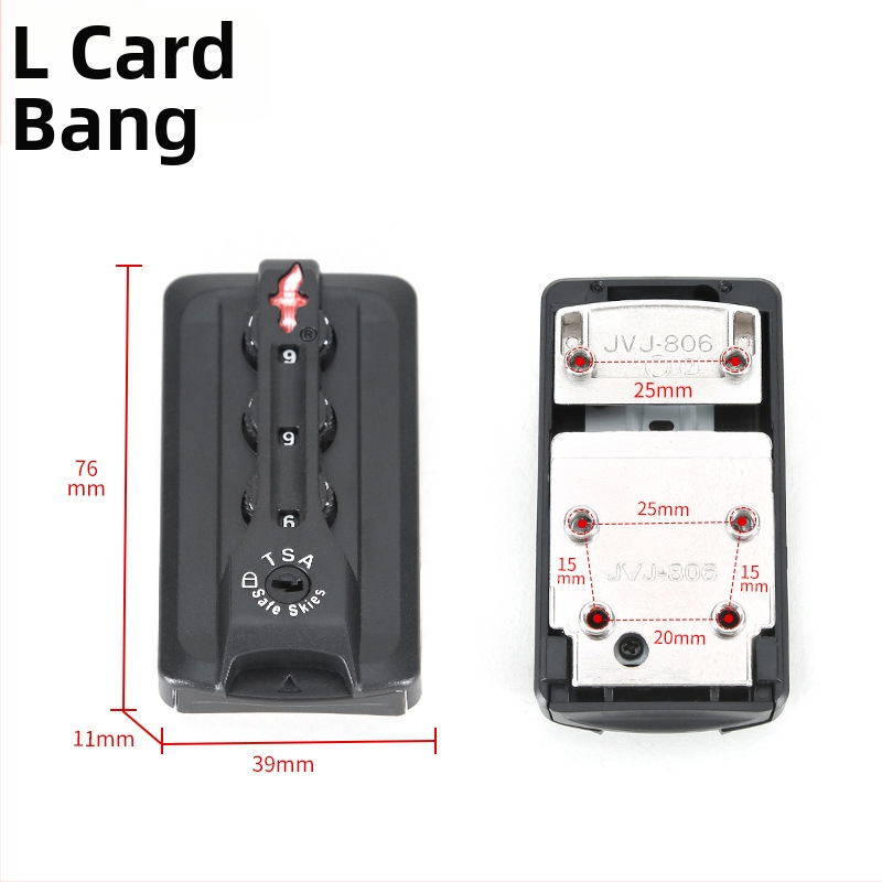 TSA kódzár poggyászhoz – ABS anyag, poggyász kombinációs zár sorozat, városi egyszerű stílus, minta: betű