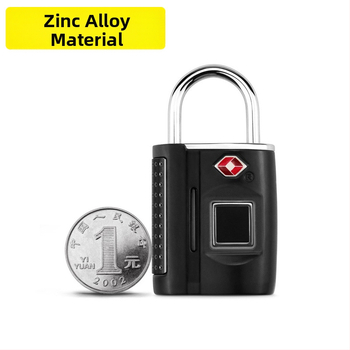 Gudrs biometrijas pirkstu nospieduma slēdzene, cinka sakausējuma korpuss, 73 g, dāvanu iepakojums, logotipa drukāšana