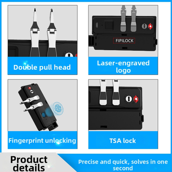 Fly rock bagāžas slēdzene, ABS materiāls, 95 g, mūsdienīgs minimālisma stils