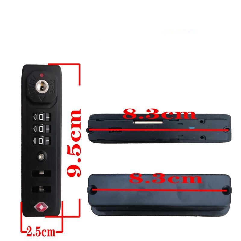 Torch bőröndzár kóddal - Modell 130#; Anyag: műanyag; Bőrönd tartozékok