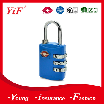 Yif cinka sakausējuma ceļojumu koferu paroļu slēdzene TSA302, 59 g