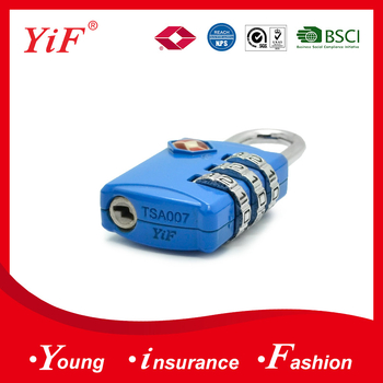 Yif cinka sakausējuma ceļojumu koferu paroļu slēdzene TSA302, 59 g