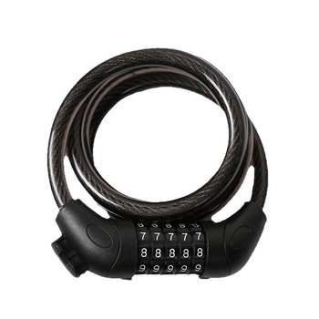Brava za bicikl s nosačem, 5-znamenkasta šifra, čelični kabel, model 5006