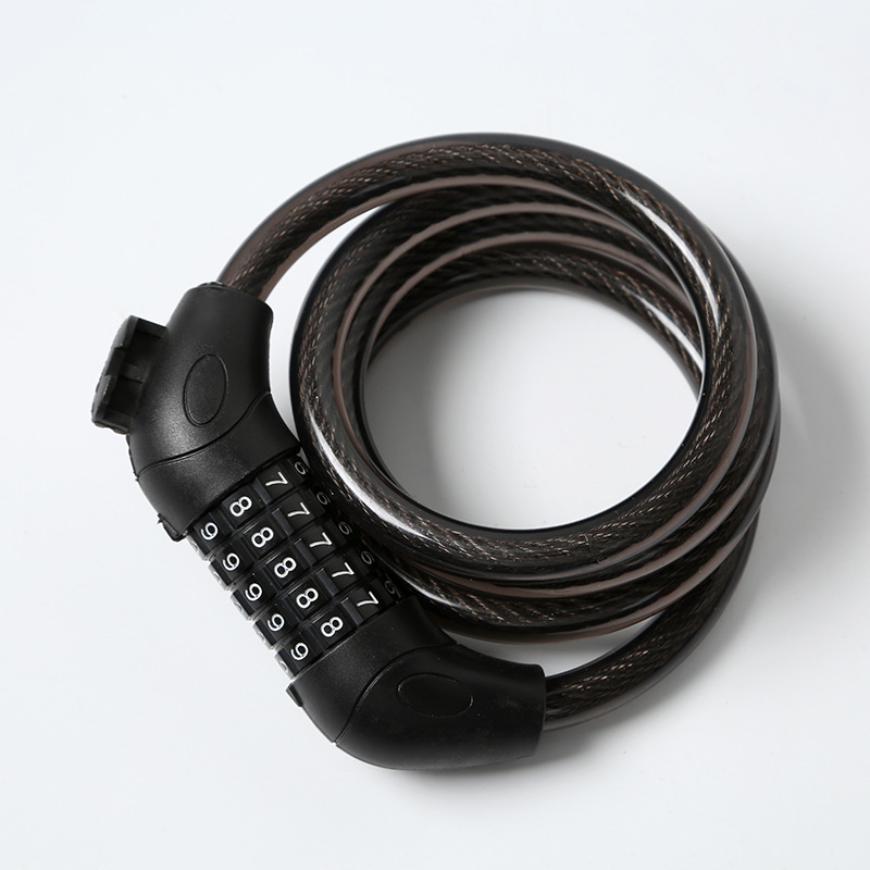 Brava za bicikl s nosačem, 5-znamenkasta šifra, čelični kabel, model 5006