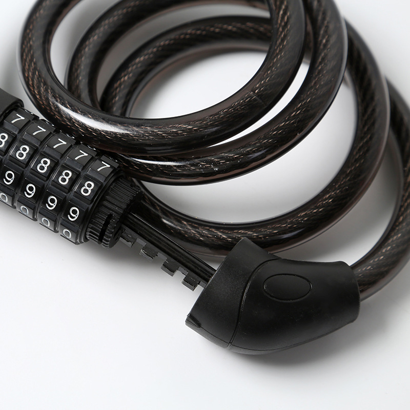 Brava za bicikl s nosačem, 5-znamenkasta šifra, čelični kabel, model 5006