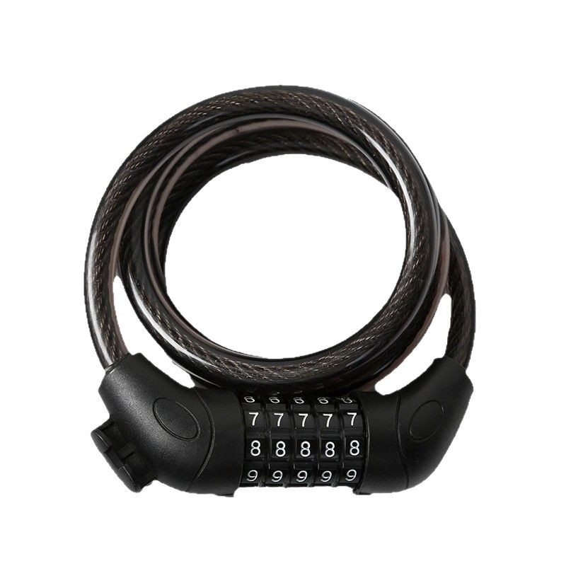 Brava za bicikl s nosačem, 5-znamenkasta šifra, čelični kabel, model 5006
