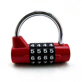 Механичен U-образен катинар с 4-цифрова комбинация, изработен от цинкова сплав, модел XC-0125, за фитнес съблекалки и шкафове