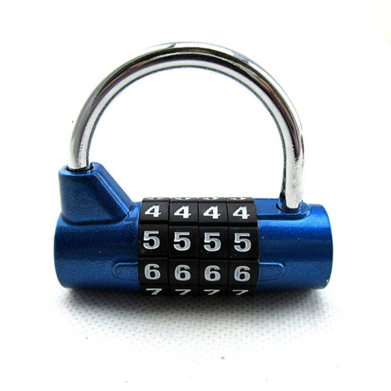 Механичен U-образен катинар с 4-цифрова комбинация, изработен от цинкова сплав, модел XC-0125, за фитнес съблекалки и шкафове