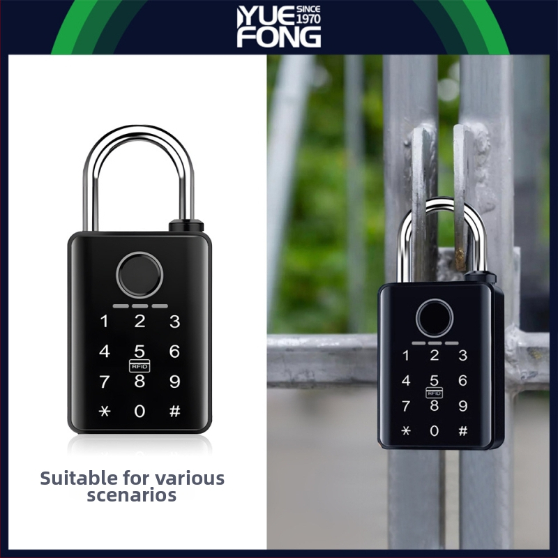 DXG8-M Bluetooth смарт брава с отпечатък – корпус от цинков сплав, пръчка 7/10 мм, разстояние между пръчките 43 мм; отключване чрез мобилно приложение, отпечатък, парола, карта или ключ