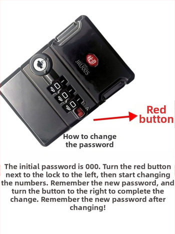 Bagāžas slēdzenes piederums ar paroli – ABS materiāls, pret zādzību, 2024. gada pavasaris, universāls somu piederums