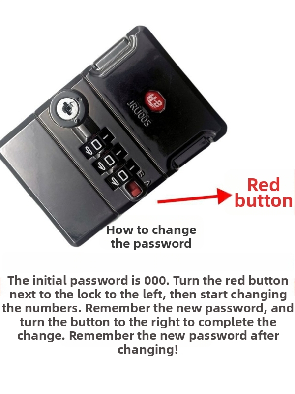 Bagāžas slēdzenes piederums ar paroli – ABS materiāls, pret zādzību, 2024. gada pavasaris, universāls somu piederums