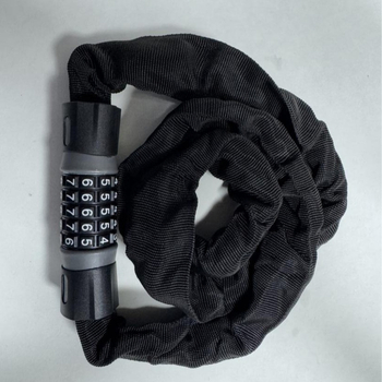 Верижна заключалка с парола от неръждаема стомана за велосипеди, електрически велосипеди и мотоциклети — преносима, 5-цифрен код, 3 мм дебелина на заключващата пръчка