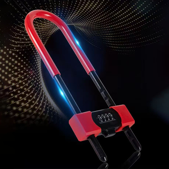 U-образен комбиниран замък за стъклени врати и магазини; водоустойчив и ръждоустойчив; стоманено тяло с медна сърцевина; дебел и удължен заключващ болт; подходящ за стъклени врати, магазини и мотоциклети