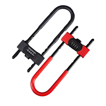 U-образен комбиниран замък за стъклени врати и магазини; водоустойчив и ръждоустойчив; стоманено тяло с медна сърцевина; дебел и удължен заключващ болт; подходящ за стъклени врати, магазини и мотоциклети