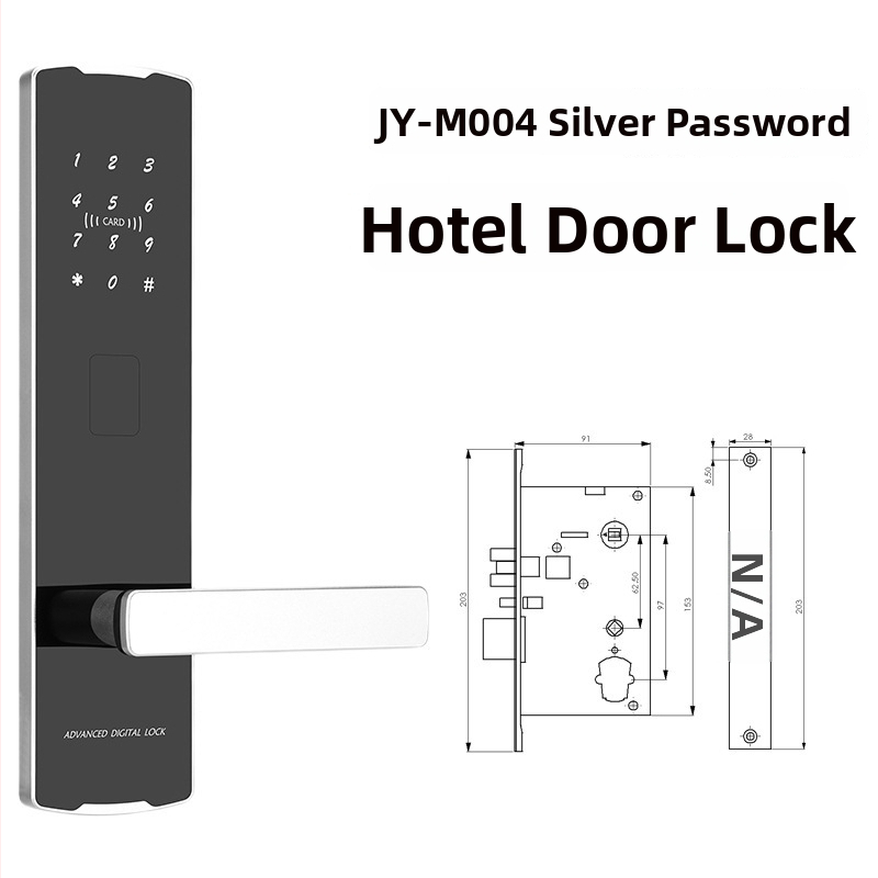 HF-K4 Pametni hotelski mehanizam zaključavanja od aluminijske legure s Bluetoothom, IC/magnetnom karticom, lozinkom i senzorom za drvena vrata