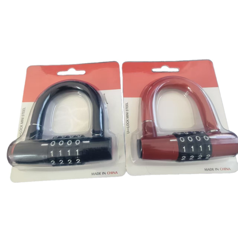 Заключалка за стъклена плъзгаща врата, U-образна, механична, модел UC, дебелина на заключващия прът 12 мм, разстояние между пръчките 4,5 см