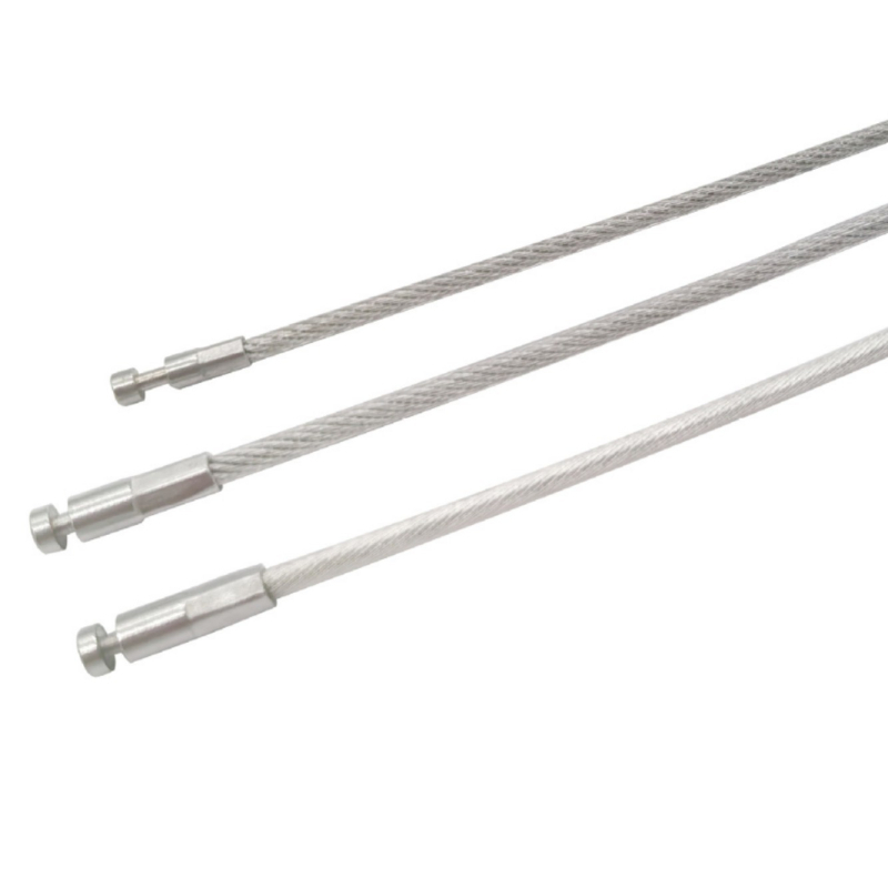 Koda slēdzene ar tērauda auklu no 304 nerūsējošā tērauda, dubultā vērpšana (daudzšķiedru), SIRO izkārtojums, labās puses griešanās, 50 kg izturība