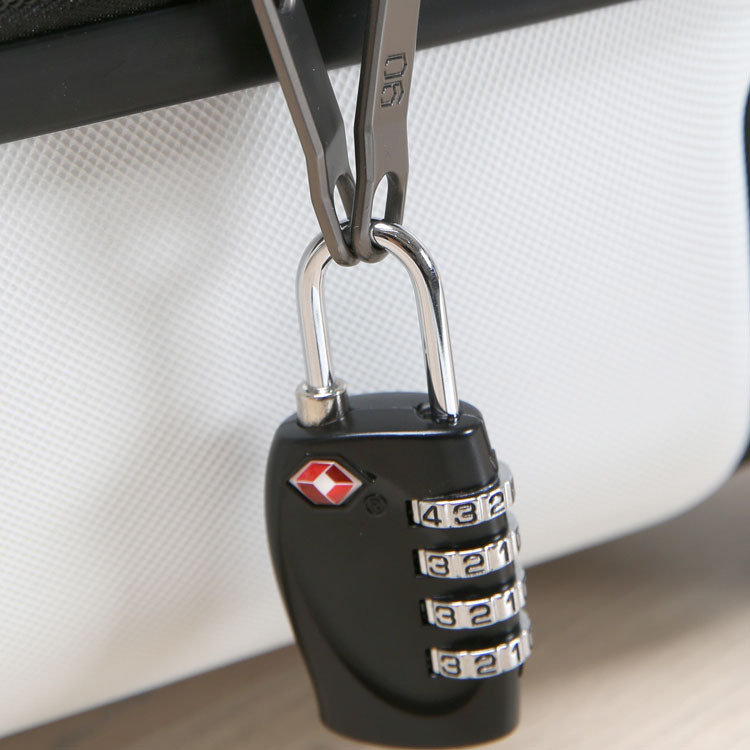 TSA jelszavas bőröndzár – anti-lopás zár a bőröndökhöz, korpusz: cink ötvözet/ABS, TSA330/TSA338