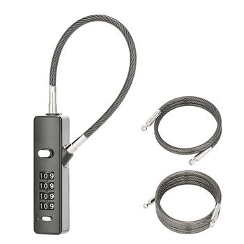 Mechanikus kódzár, zink ötvözet házzal, modell 904EC, táskákhoz, poggyászokhoz, kerékpárokhoz és sisakokhoz, 5 mm-es zárókar