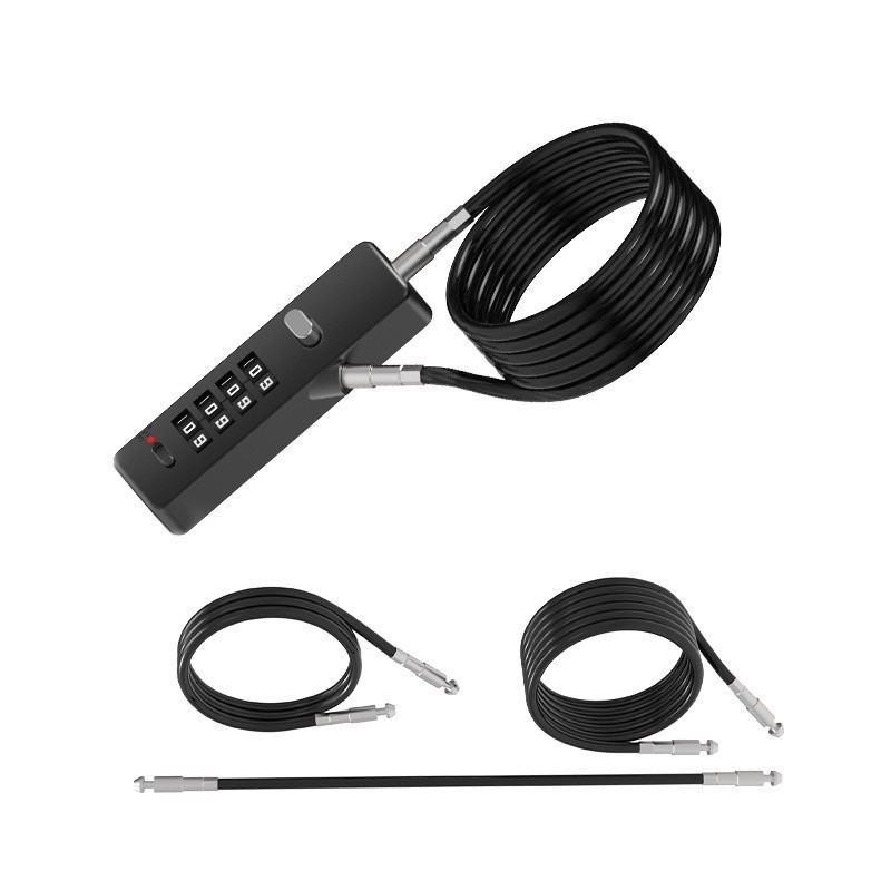 Mechanikus kódzár, zink ötvözet házzal, modell 904EC, táskákhoz, poggyászokhoz, kerékpárokhoz és sisakokhoz, 5 mm-es zárókar