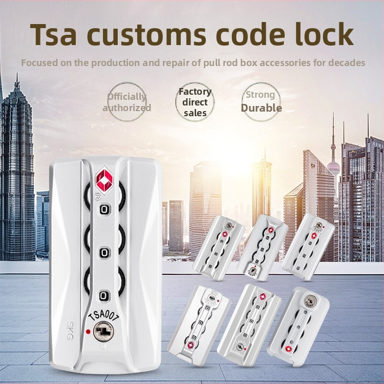 Platinum bagāžas paroles slēdzene, PC materiāls, modelis Customs lock comprehensive, bagāžas piederumi