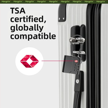 Rhk70 Zámok na batožinu kompatibilný s Apple AirTag — anti-lost, kombinovaný zámok na batožinu, telo oceľ+PC, batéria 60mAh, vydanie 2025