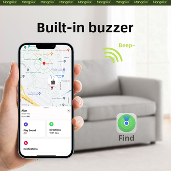 Rhk70 Zámok na batožinu kompatibilný s Apple AirTag — anti-lost, kombinovaný zámok na batožinu, telo oceľ+PC, batéria 60mAh, vydanie 2025