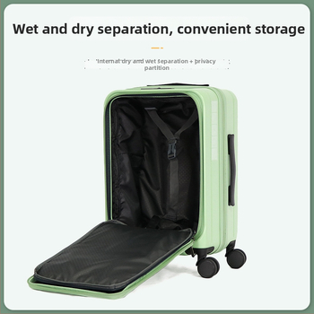 Set de bagaje din trei piese cu deschidere frontală și laterală, ABS+PC, lacăt TSA, strat de extensie, compartiment pentru laptop