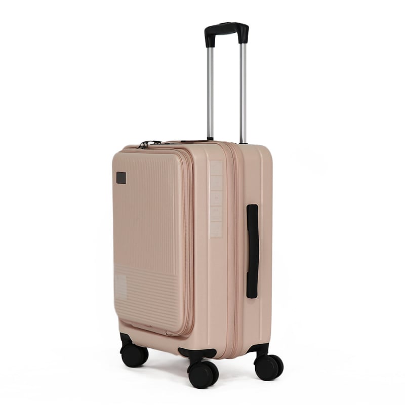 Set de bagaje din trei piese cu deschidere frontală și laterală, ABS+PC, lacăt TSA, strat de extensie, compartiment pentru laptop