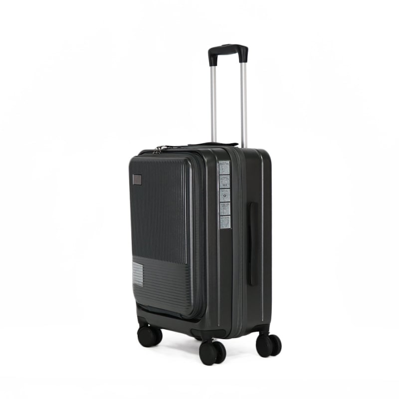 Set de bagaje din trei piese cu deschidere frontală și laterală, ABS+PC, lacăt TSA, strat de extensie, compartiment pentru laptop