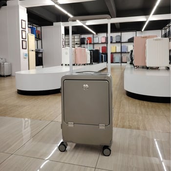 Putnički kovčeg s aluminijskim okvirom, PC kućište, USB priključak, TSA lozinka, univerzalni kotači – Jin Xiangmei