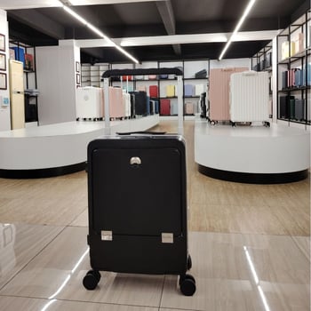 Putnički kovčeg s aluminijskim okvirom, PC kućište, USB priključak, TSA lozinka, univerzalni kotači – Jin Xiangmei