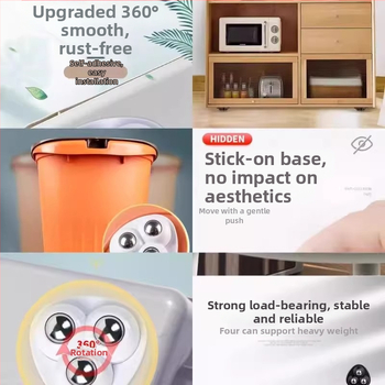 Roată silențioasă cu adeziv pentru bazele de mobilier, oțel inoxidabil