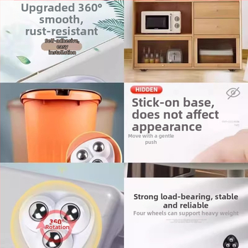 Pengyi Bază universală pentru mobilier cu caster - silențioasă, din oțel inoxidabil, Toamna 2025