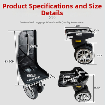Pagasi universaalsed rattad, eemaldatav kahe rataga disain, pehmed kummist vaiksed rattad, plastik