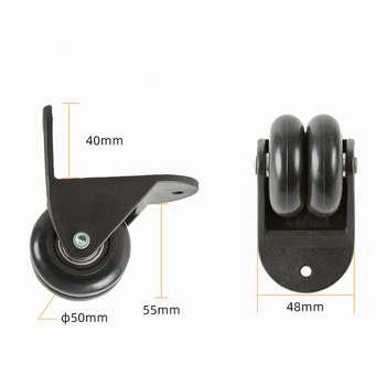 Roată direcțională cu două roți pentru bagaje și genți de cosmetică, silențioasă și rezistentă la uzură, din plastic, 0,13 kg