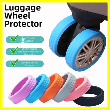 Protecție din silicon pentru roțile valizei, model cu dungi – reduce sarcina, Pinmu