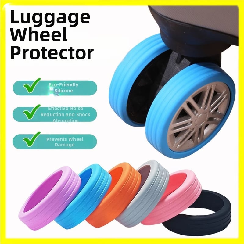 Protecție din silicon pentru roțile valizei, model cu dungi – reduce sarcina, Pinmu