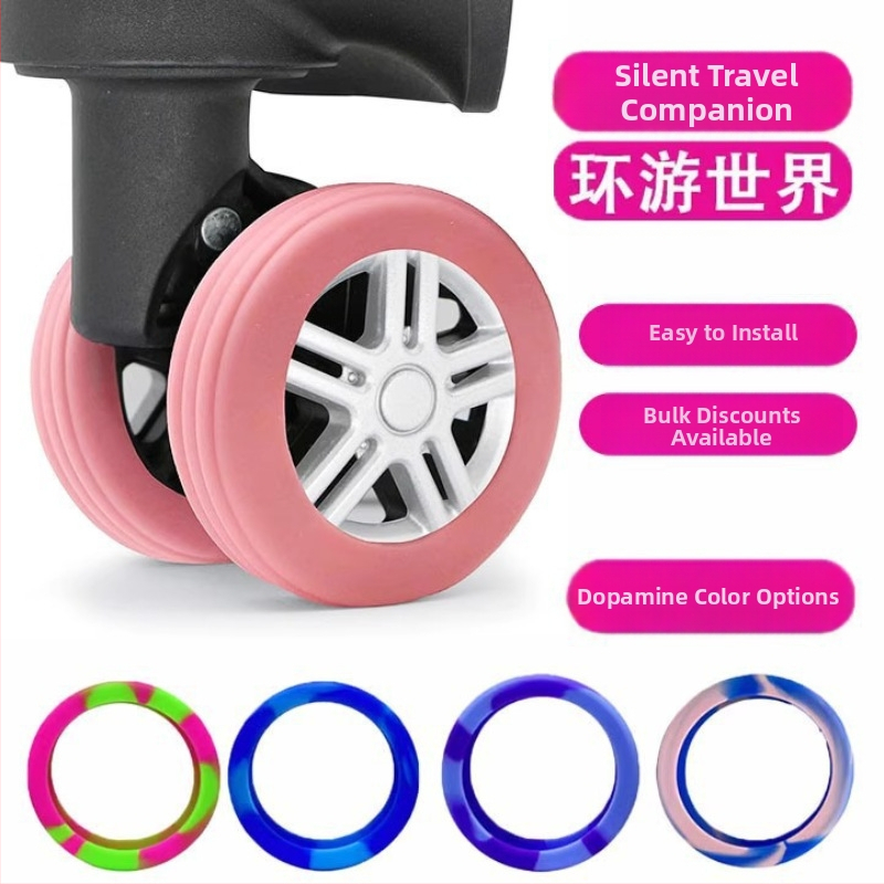 Silikooniline kaitsekate kohvri ratastele triibulise mustriga – vähendab koormust, Pinmu