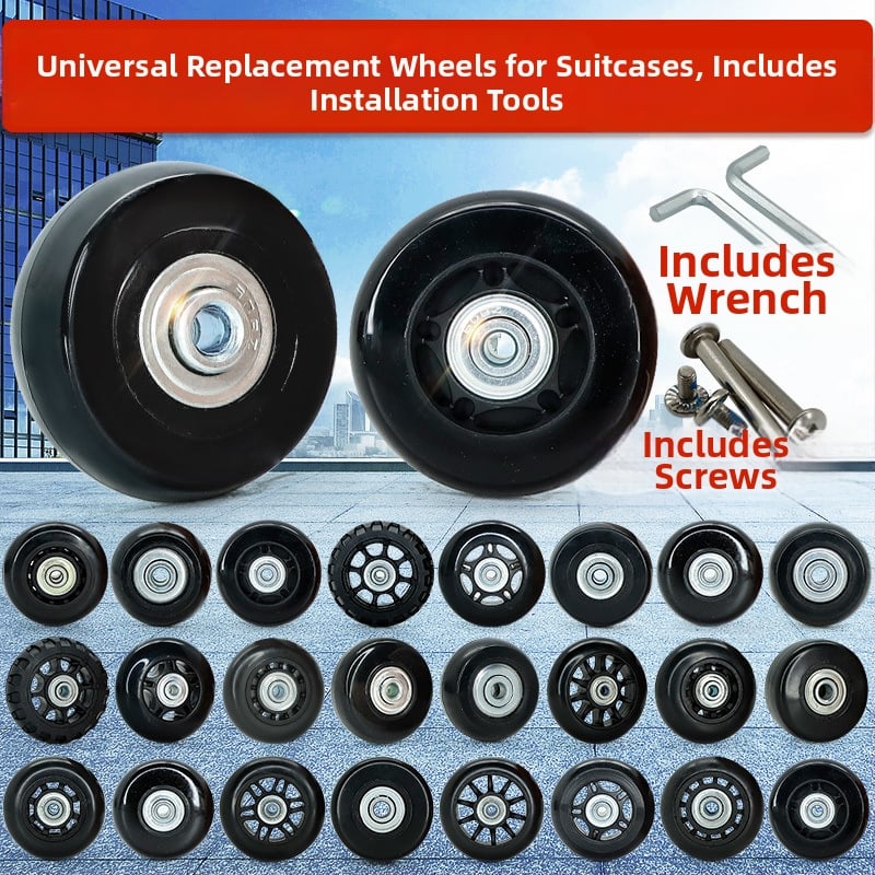 Roată universală de înlocuire pentru bagaje – roată din cauciuc cu hardware din cupru pentru genți