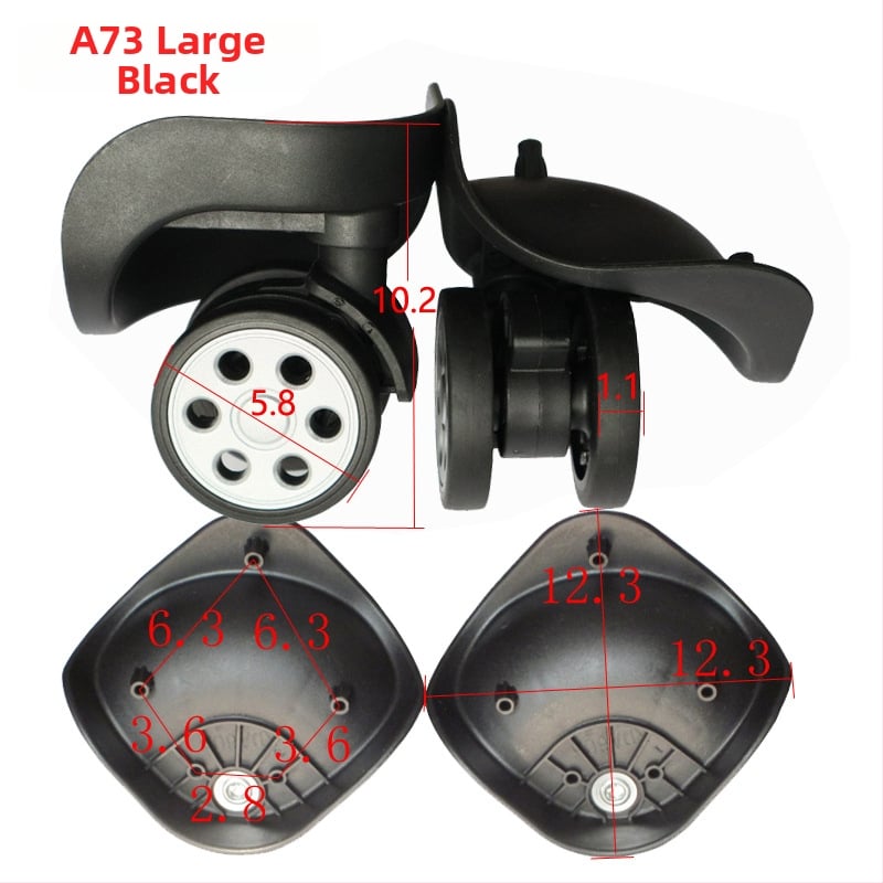 Roată pentru bagaje A73 din nylon - Caster cu gaură rotundă pentru geantă (Model A73, Nylon, Accesorii bagaje)