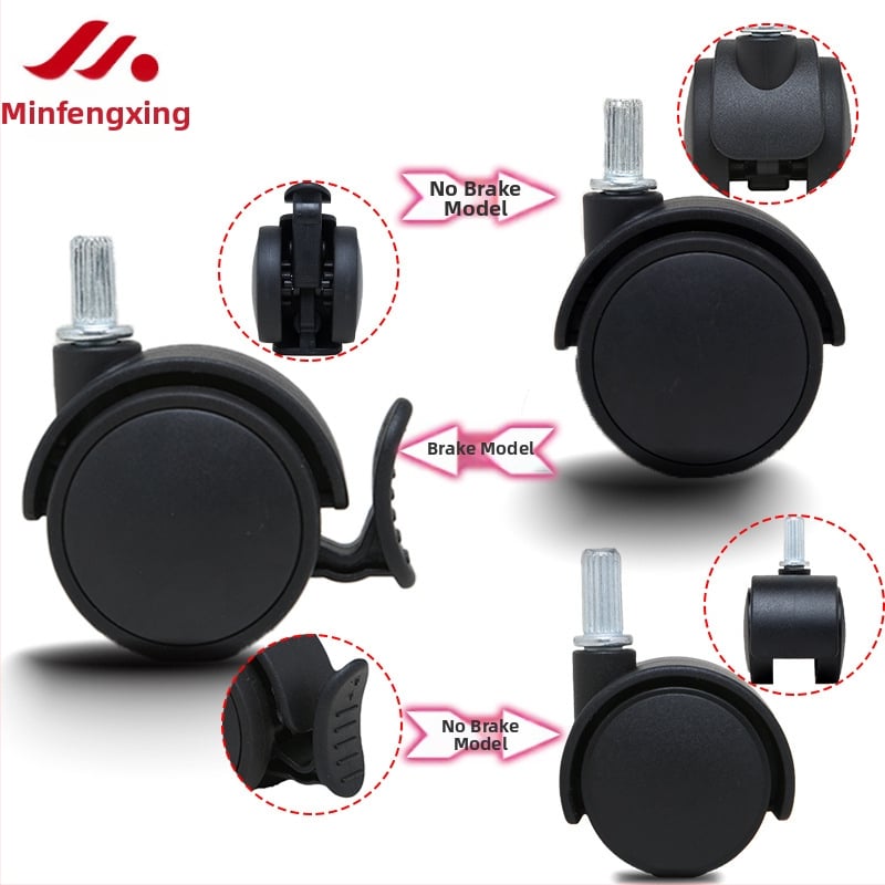 Role pentru scaune - roți universale din plastic pentru scaune de birou și executive (Material: plastic; Potrivire universală; Utilizare: Scaune de birou/Executive)