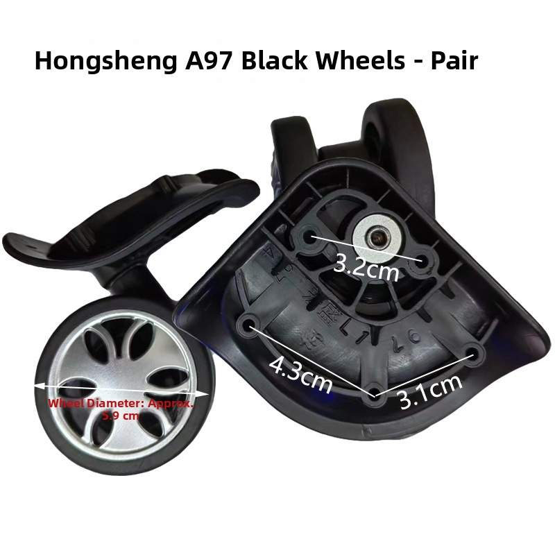 Hongsheng A97 universālais koferu rats - plastika, 2024. gada pavasaris, bagāžas piederumi