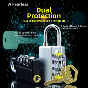 Încuietoare cu cod de 4 cifre, din aliaj de zinc, pentru dulapuri și bagaje