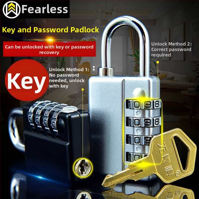 Încuietoare cu cod de 4 cifre, din aliaj de zinc, pentru dulapuri și bagaje