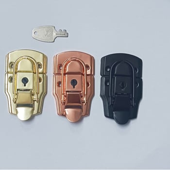 Заключалка за алуминиеви кутии с гумено или медно ядро, със ключалка и ключ, подходяща за инструментални кутии, авиационни куфери и дървени кутии